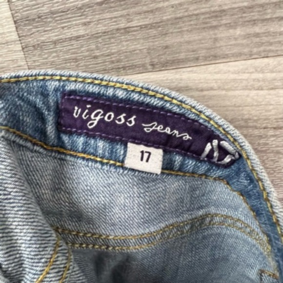 Vigoss Jeans Womens 17 Blue Boot Cut Stretch Light Wash High Rise Zip Denim Plus - Picture 10 of 12